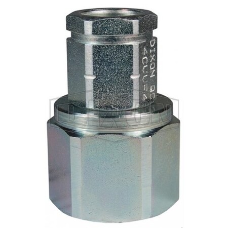 Dixon DQC CVV European Interchange Female Coupler, 1-1/4-11-1/2 Nominal, Female NPTF, Steel 10CVVF10